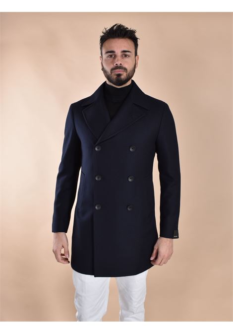 Tagliatore C-Stephan black double-breasted water-repellent wool